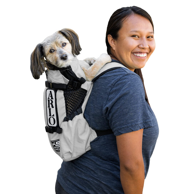 K9 Sport Sack Air 2 - X-Small, Light Grey - Ideal for Dogs with 9-12” Back Length - Durable, Breathable Backpack-Style Carrier - Perfect for Walks, Short Hikes & Public Transportation