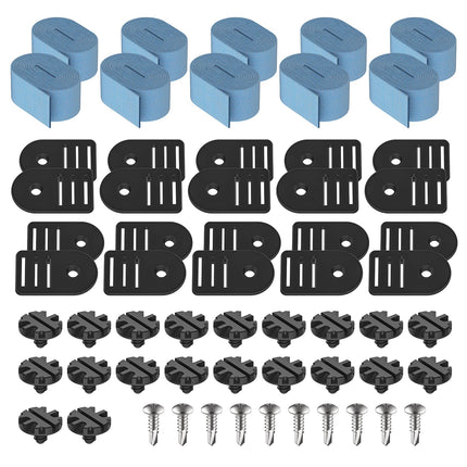 ANTOBLE Tube and Solar Cover Fastening Kit, Extended Pool Solar Cover Straps Clips Reel Attachment Kit Compatible with Feherguard Inground and Aboveground Pool Roller
