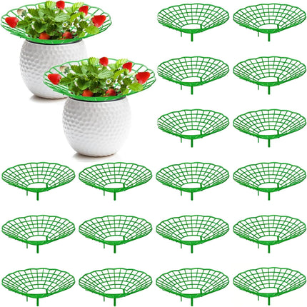 Pumtus 20 Pack Strawberry Supports, Strawberry Plant Stand With 3 Sturdy Legs, Strawberry Growing Racks, Strawberry Growing Frame Holder Cage, Keeping Berries Clean