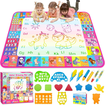Water Doodle Mat, Kids Drawing Toys for 3 4 5 Year Old Boys Girls Gifts