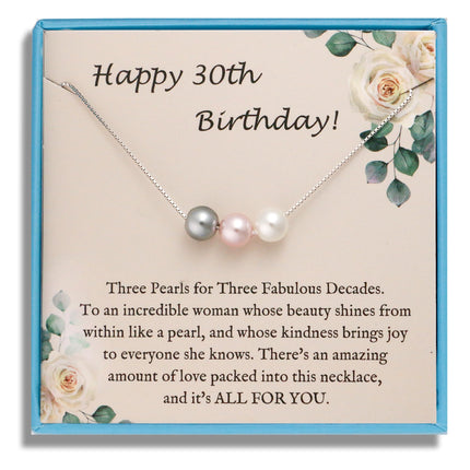 Sereney 30th Birthday Gifts for Women, 30 Yr Old Sterling Silver Necklace