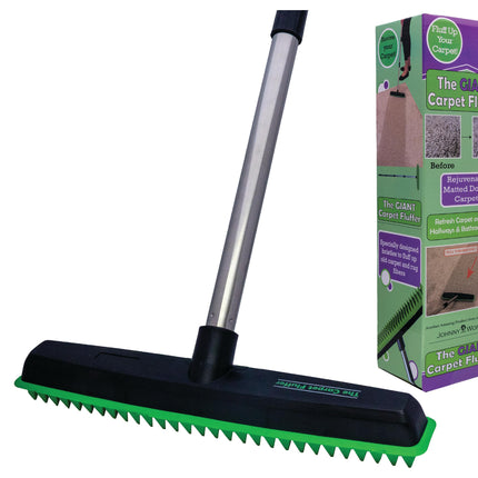 Johnny World Giant Carpet Fluffer Large Carpet Rake for Reviving Matted Rugs & Pile Restoration, Removing Pet Hair, Fluffing Carpet Fibers