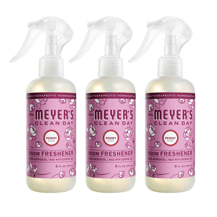 MRS. MEYER'S CLEAN DAY Room Spray, Peony Scent, 8 Fl Oz Bottle - 3 Pack