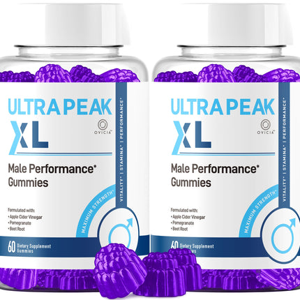 (2 Pack) Ultra Peak XL Gummies - Ultra Peak XL Advanced Formula Gummys Support Maximum Strength, Daily Premium All Natural Vitamins for Overall Health & Wellness Reviews, 120 Gummies for 2 Months