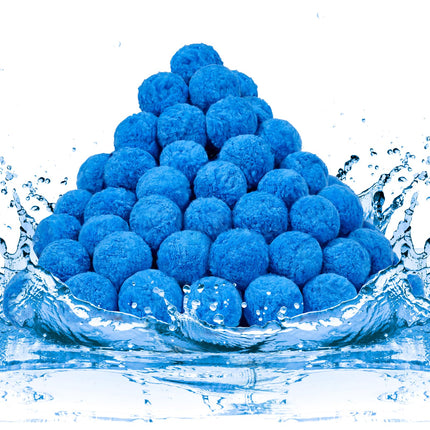 TTQ Pool Filter Balls for Sand Filter Systems, 6.1 Lbs Reusable Polyester Fiber Filter Media, Blue Filter Balls for Above Ground and Inground Pools