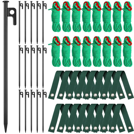 Suzile 48 Pcs Tree Staking Kit for Young Trees, Steel Stakes, Straps, Ropes