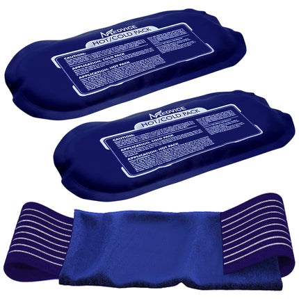 Reusable Hot and Cold Ice Packs for Injuries (3-Piece Set), Joint Pain, Muscle Soreness and Body Inflammation - Reusable Gel Wraps - Adjustable & Flexible for Knees, Back, Shoulders, Arms and Legs