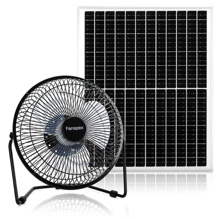 Fanspex 8" Solar Fan for Outdoor Chicken Coop, Small Greenhouse, Dog House Cooing or Air Circulation, 25W solar panel Powered Fans with Adjust Tilt