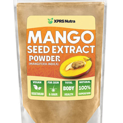XPRS Nutra Mango Seed Extract Powder - Premium Mango Seeds (Mangifera Indica) - Fresh Premium Non-GMO Wild Extract Powder - Vegan Friendly Healthy Supplement (16 Ounce)