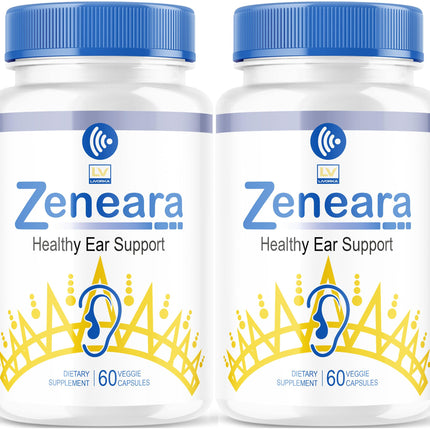 (2 Pack) Zeneara Healthy Ear Support Supplement, Zeneara, Zeneara Capsules, Zeneara Healthy Ear Support, Zeneara Ear Support, Zeneara Advanced Formula, Zeneara Reviews, 120 Capsules for 2 Month