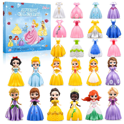 Princess Advent Calendar 2026 Girls, Princess Deformation Toys 24 Days Christmas Countdown Calendar Creative Xmas Gifts for Kids Teens