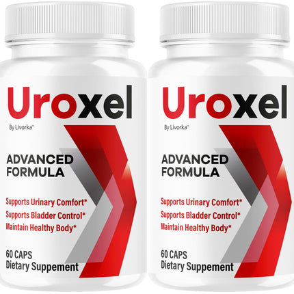 (2 Pack) Uroxel Capsules - Official Uroxel Support Premium Daily Advanced Formula Capsulas- Maximum Strength, All Natural Vitamins for Overall Health & Wellness Pastillas, 120 Capsules for 2 Months
