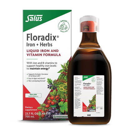 Floradix Iron & Herbs - Liquid Herbal Supplement for Energy Support - Iron Supplement with Vitamin C & Vitamin B Complex - for Men & Women - 23.7 fl oz