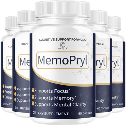 (5 Pack) Memopryl Capsules - MemoPryl Support Advanced Formula, Daily Memo Pryl Pills All Natural Ingredients Premium Formula Vitamins for Overall Health & Wellness Reviews, 300 Capsules for 5 Months