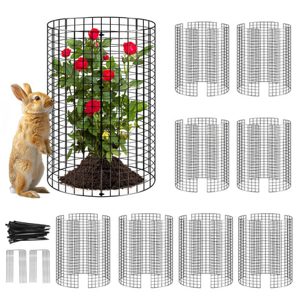 8 Pack Plant Protector from Animals, Wire Mesh Plant Cages for Garden – Sturdy Metal Plant Protectors to Keep Rabbits, Squirrels, and Animals Out – Ideal for Vegetables, Flowers, and Outdoor Plants