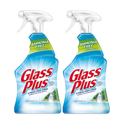 Glass Plus Glass Cleaner, 32 fl oz Bottle, Multi-Surface Glass Cleaner (Pack of 2)
