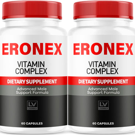 LIVORKA (2 Pack Eronex Vitamin Complex Pills, Eronex Capsules, Official Advanced Formula Capsulas, Eronex All-Natural Support Pills, Eronex Pastillas Reviews, 120 Capsules for 2 Months