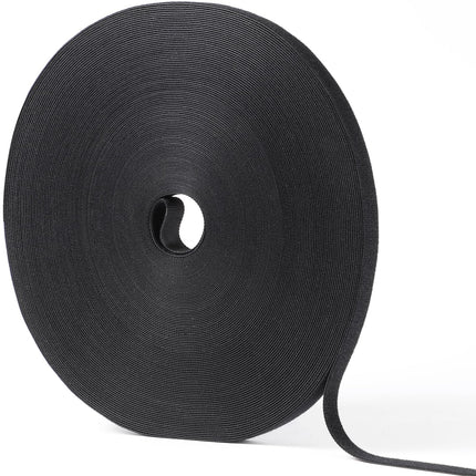 1/2in x 150ft Hook and Loop Roll | Double-Sided Strips, Self-Gripping Straps | Reusable Multi-Purpose Wrap Fasteners for Home, Office, Data Center, and More