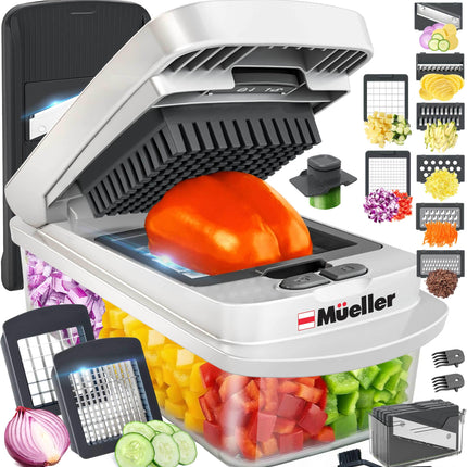 Mueller The Real Original Pro Vegetable Chopper & Mandoline Slicer, 10-in-1
