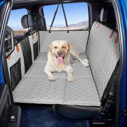MAXFUT Dog Back Seat Extender for Truck,Dog Seat Cover Back Seat,Dogs Hammock,Hard Bottom Backseat Extender for Pet,Pet Seat Cover for F150/RAM1500/Silverado