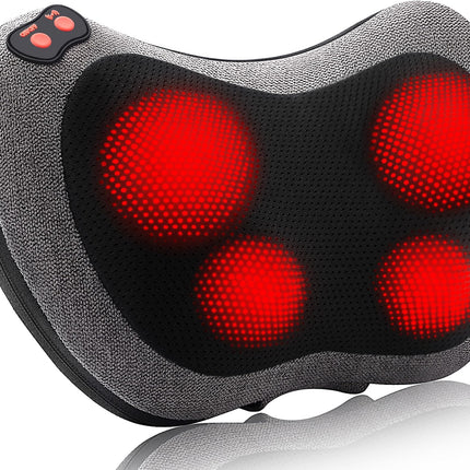 Papillon Back Massager with Heat,Shiatsu Pillow for Body Pain Relief Gray