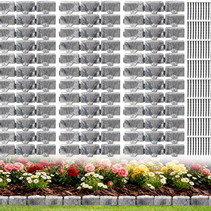 Landscape Edging Garden Edging Border Faux Stone Edging,17FT x 2.75 in Tall