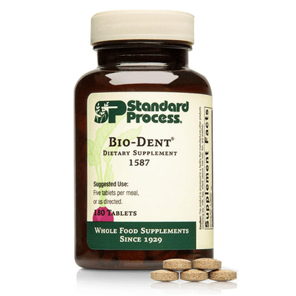 Standard Process Bio-Dent - Supports Bone & Muscle Health - Aids the Production of Cartilage & Collagen - Supports Energy Metabolism - Whole Food-Based Supplement - 180 Tablets