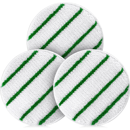 Tioncy 3 Pcs 19 Inches Synthetic Carpet Bonnet Scrubber Brush Carpet Bonnets Pads Commercial Grade Rug Scrubber Abrasion and Absorbency with Cleaning Strips