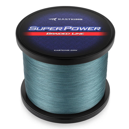 KastKing SuperPower Braided Fishing Line,Low-Vis Gray,8 LB,327 Yds