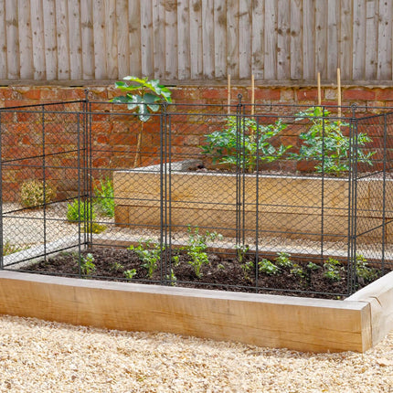 6 Panels Chicken Wire Plant Protectors, 14.26ft(L) x 24in(H) Plant Protectors from Animals, Raised Garden Bed Fencing, Garden Protection Bunny Barricades from Chicken Squirrels for Vegetables