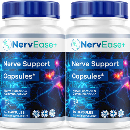 (2 Pack) NervEase - NervEase Support Capsules Advanced Formula Maximum Strength, Daily Premium Pills All Natural Ingredients Vitamins Support for Overall Health & Wellness, 120 Capsules for 2 Months