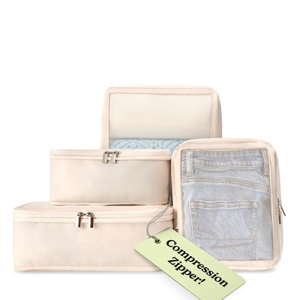 Vandel Space-Saving Compression Packing Cubes for Women and Men, Compressible Carry On Suitcase Organizer, Luggage Packing Cubes for Travel, Organizer Bags for Luggage and Backpacks