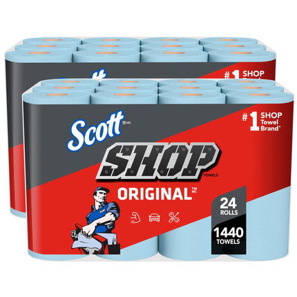 Scott Shop Towels Original Big Rolls, 60 Towels/Roll, 24 Big Rolls/Case