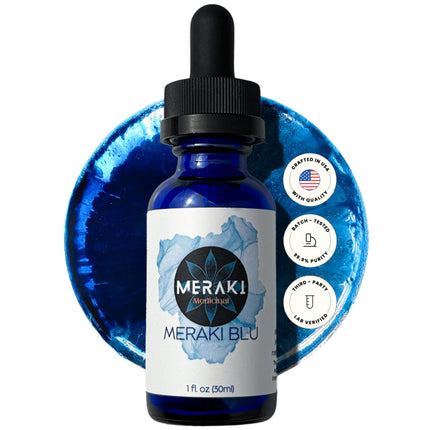 Meraki Blu USP Grade Methylene Blue Solution, 1% Formula, 30 mL