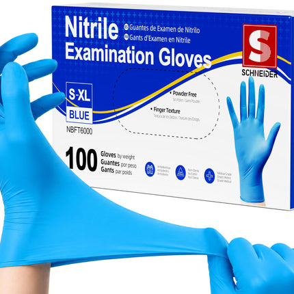 Schneider Medical Exam Glove, Gloves Disposable Latex Free, Powder Free