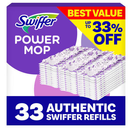 Swiffer PowerMop Multi-Surface Mopping Pad Refills, Made by Swiffer, for Floor Cleaning, 11 Count (Pack of 3)