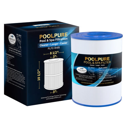 POOLPURE C-8465 Spa Filter Replaces Watkins 31114, Pleatco PWK65, Filbur FC-3960, 71827, 71828, Watkins 65 sq.ft Tiger River Spa Filter 1 Pack (Standard)