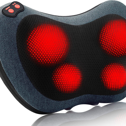 Papillon Fathers Day Dad Gifts for Men,Back Massager with Heat,Shiatsu Neck Massager Pillow for Back,Neck,Shoulder,Foot&Lower Back Pain Relief,Relaxation Gifts for Women/Mom/Dad (Cyan Blue)