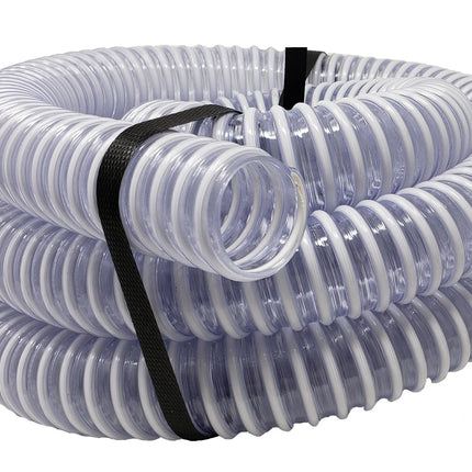 Sealproof 1.5" Pool Filter Pump Connection Hose for Above Ground Pools, 12 FT x 1-1/2 Inch Premium Quality Kinkproof PVC, Made in USA | Cut to Desired Length, Includes 4 Hose Clamps