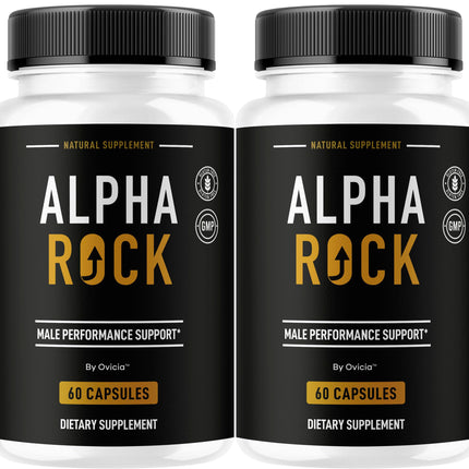 (2 Pack) Alpha Rock - Alpha Rock Pills Support Natural Maximum Strength, Daily AlphaRock Capsules All Natural Advanced Formula Premium Vitamins for Overall Health & Wellness, 120 Capsules for 2 Months