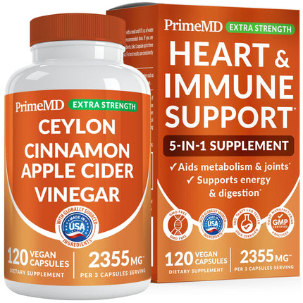 5-in-1 Ceylon Cinnamon Powder Extra Strength – Organic Ceylon Cinnamon Capsules with Turmeric, Apple Cider Vinegar, Korean Ginseng & BioPerine for Metabolism & Energy Support Pills (120 Ct, 1 Pack)