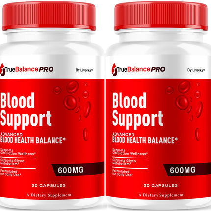(2 Pack) True Balance Blood Support Pro Glycogen Capsules Maximum Strength, TrueBalancePro Pills Supplement Multivitamin All Natural Advanced Formula Daily Health & Wellness, 60 Capsules for 3 Months