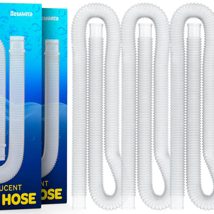 Replacement Hose For Above Ground Pools [Set of 4] 1.25" Diameter, 59" Long Accessory Pool Pump Replacement Hose - Filter Pump Hose Compatible with Intex Pump Models #607/#637