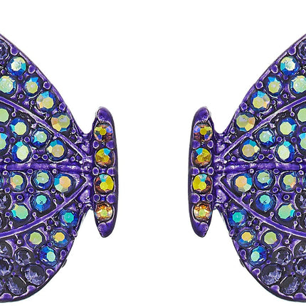 Betsey Johnson Pave Butterfly Stud Earrings