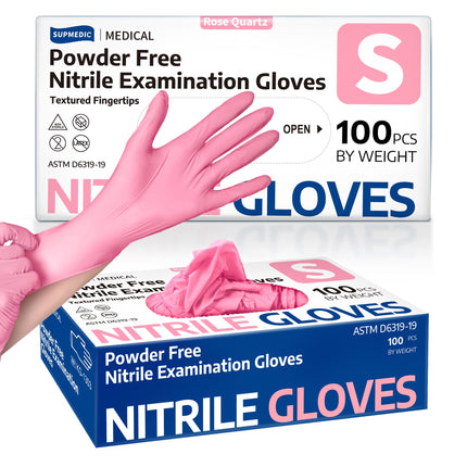 Supmedic Medical Nitrile Exam Gloves Latex & Powder-Free Disposable, 100 S
