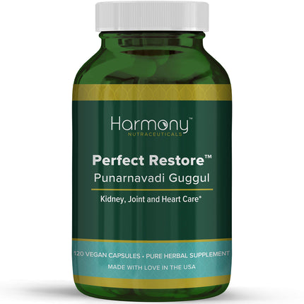 Punarnavadi Guggul Perfect Restore Dr. Gumman's Clinical Grade Highest Potency Maximum Strength Harmony Nutraceuticals 120 Vegan Capsules