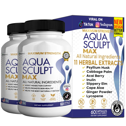 GREENVIFY Aqua Sculpt Max Maximum Strength Dietary Supplement, 60 Capsules, Natural Support, 30 Day Supply (2)