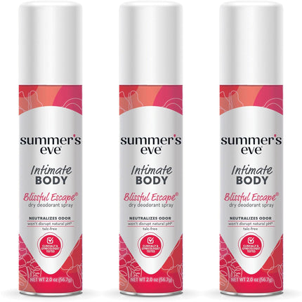 Summer's Eve Blissful Escape Daily Refreshing Feminine Spray, 2 oz (Pack of 3)