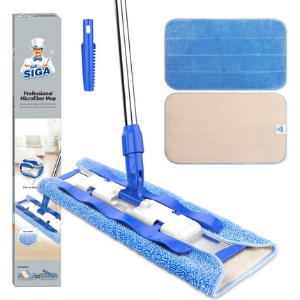 MR.SIGA Professional Microfiber Mop for Hardwood, Laminate Floor Cleaning