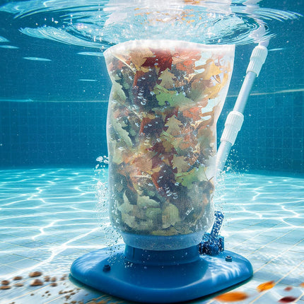 Rechargeable Pool Leaf Vacuum with Telescopic Pole, 83GPM Powerful Suction– Cordless Pool Skimmer for Inground & Above Ground Pools with 6.6Gal Leaf Catcher Bag for Heavy Debris Areas
